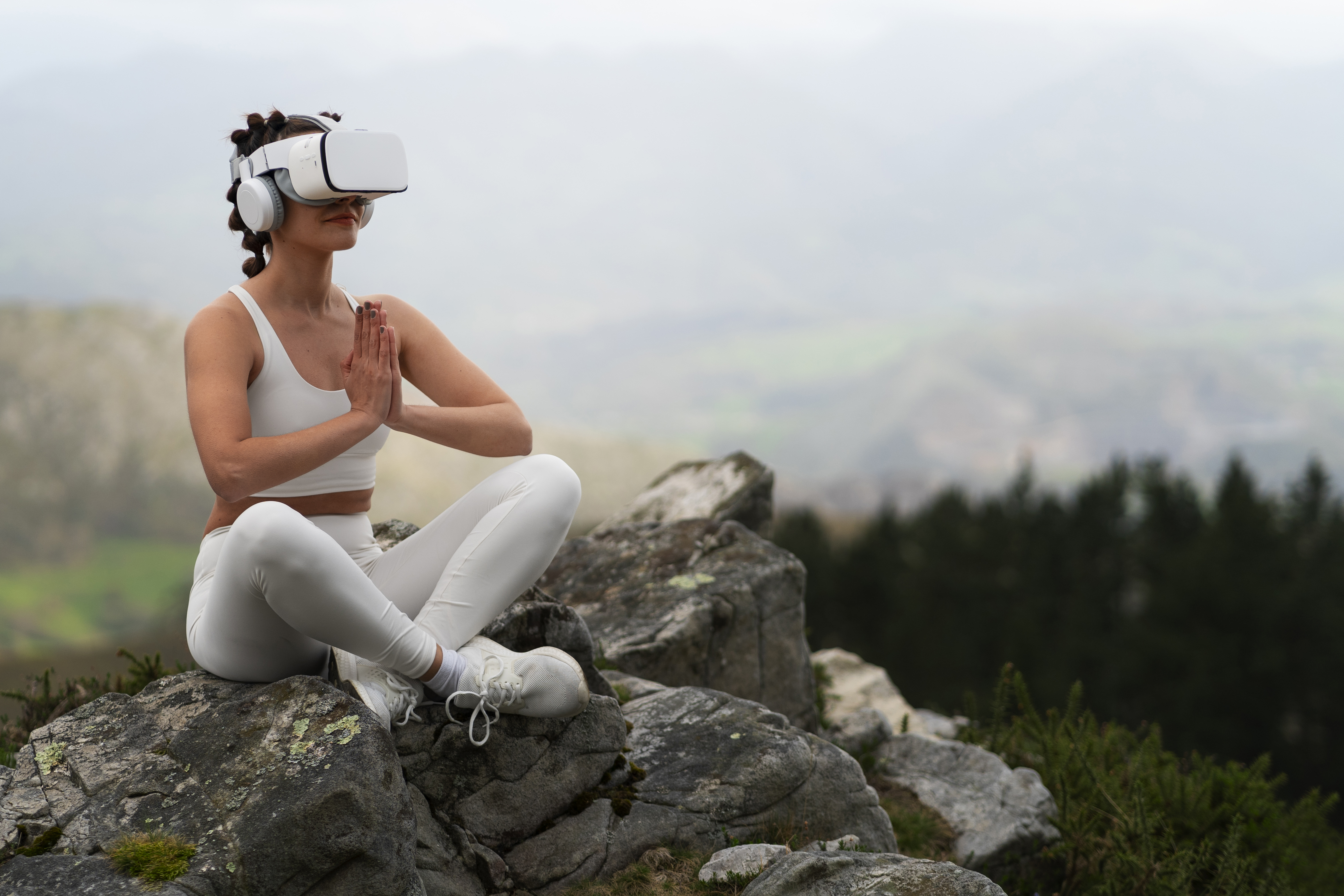 Woman wearing a VR
